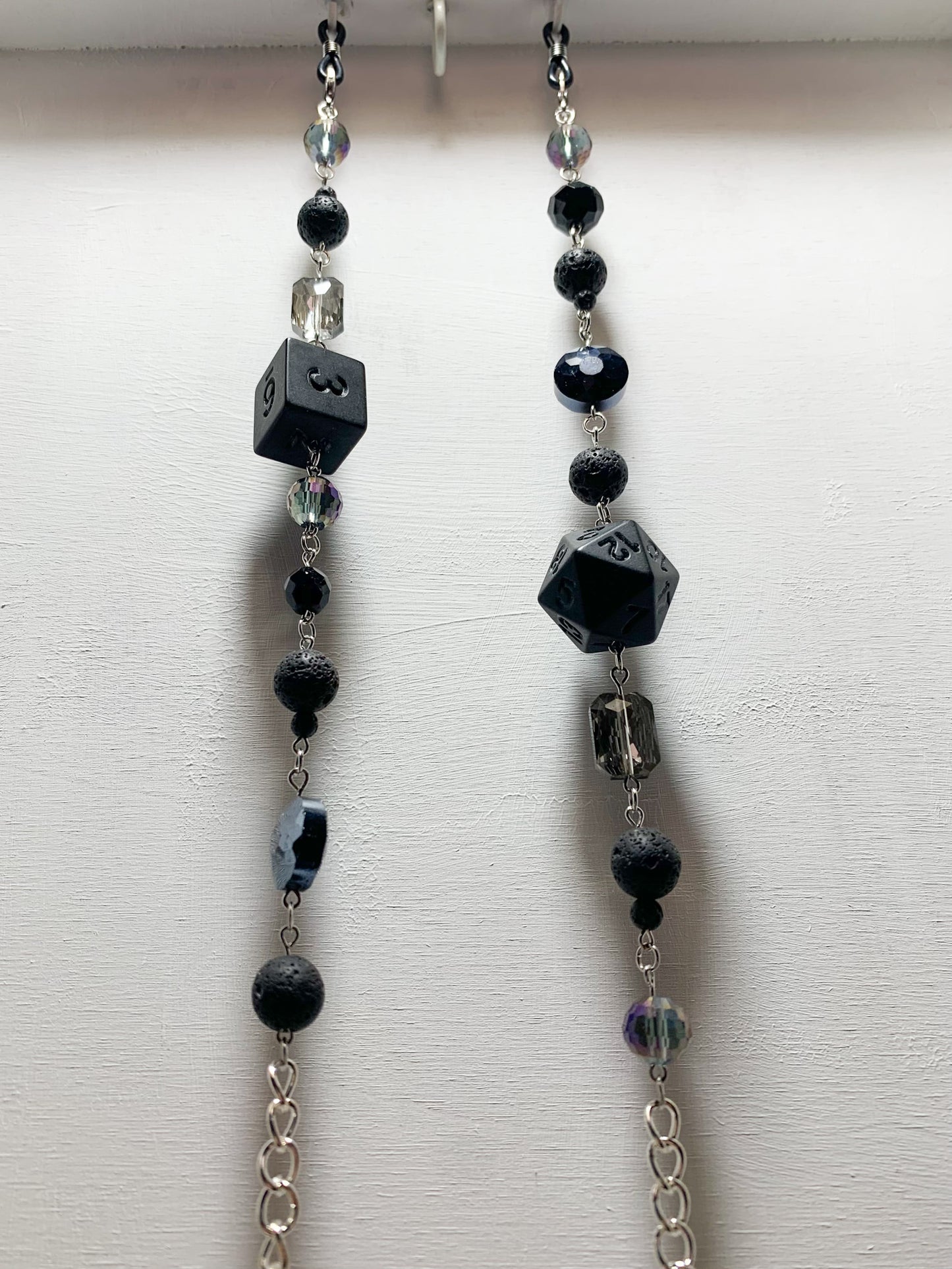D&Don't Forget Ur Dice! (Black, Style One) Eyeglass Chains