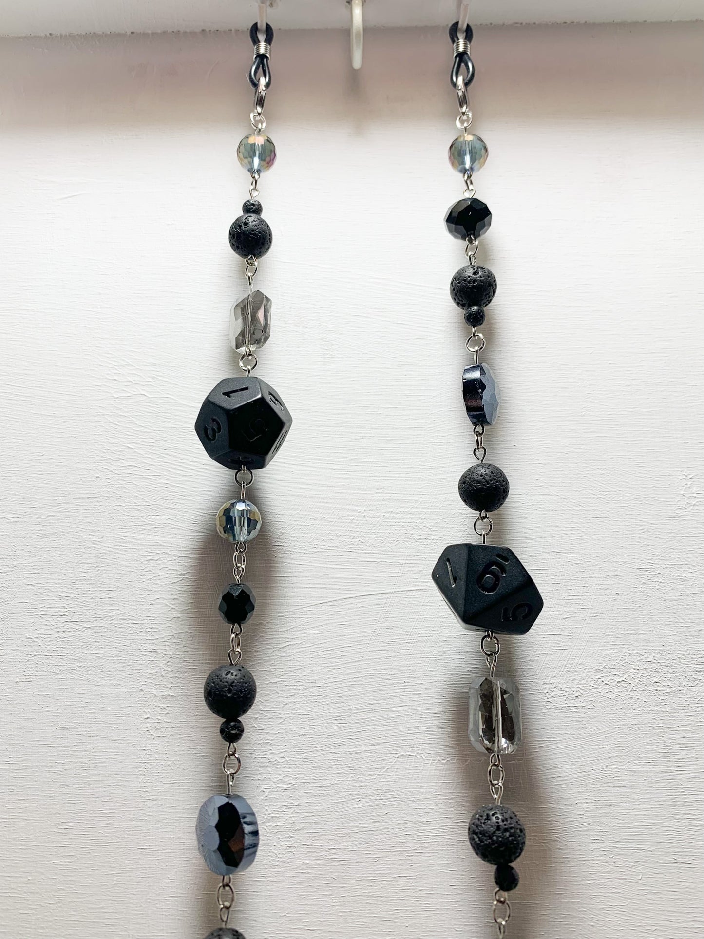 D&Don't Forget Ur Dice! (Black, Style 2) Eyeglass Chains