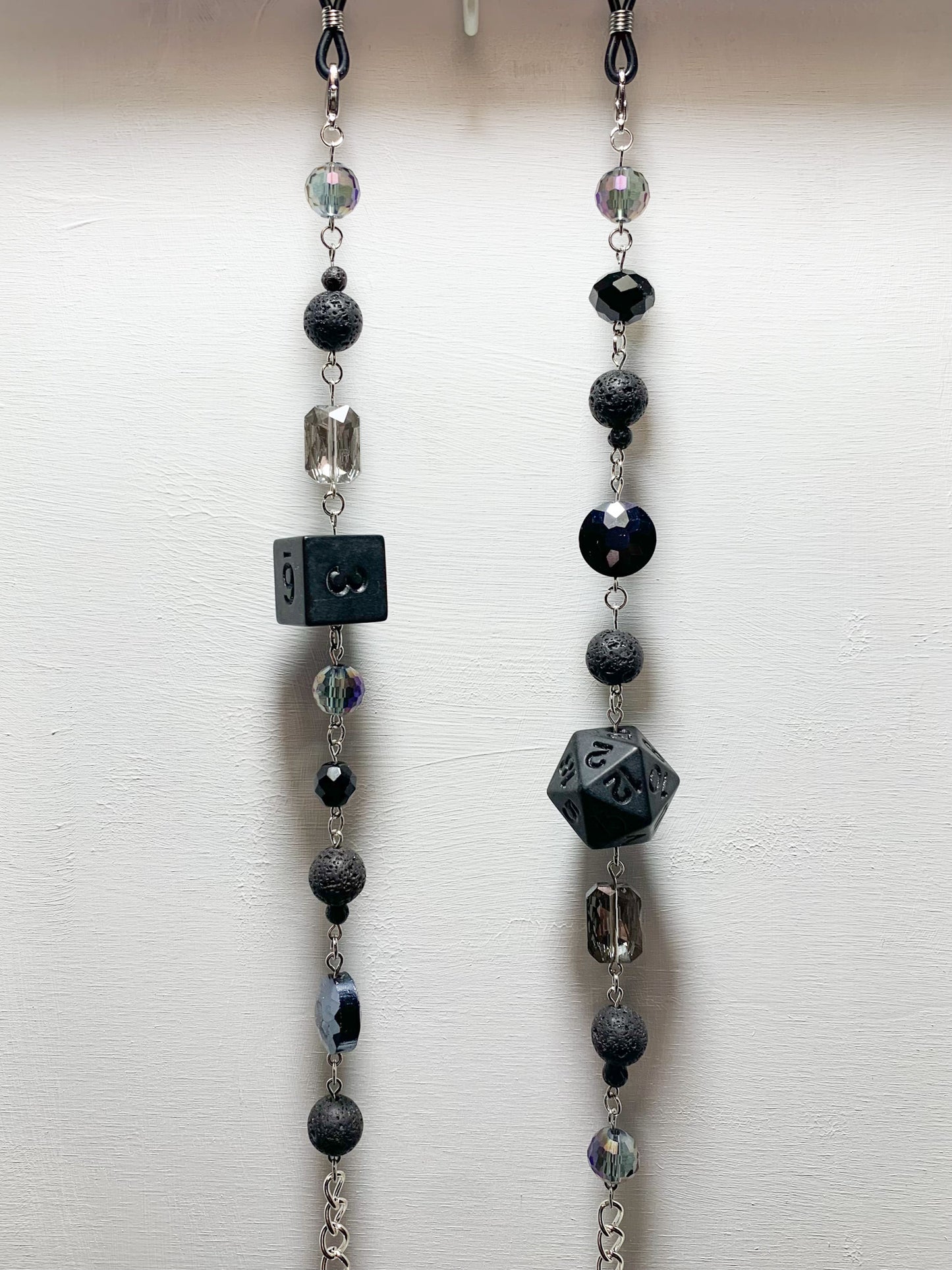 D&Don't Forget Ur Dice! (Black, Style One) Eyeglass Chains