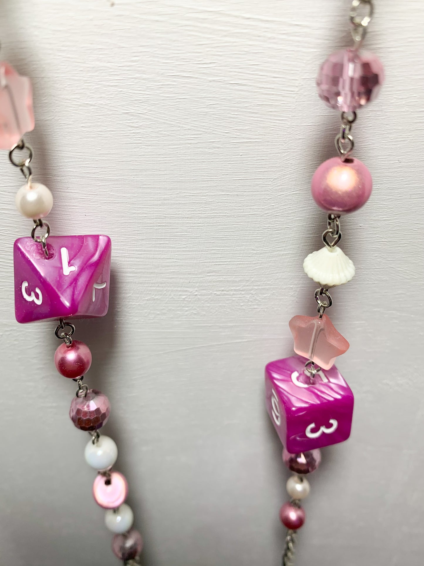 Dice Series, Pink + White Eyeglass Chains