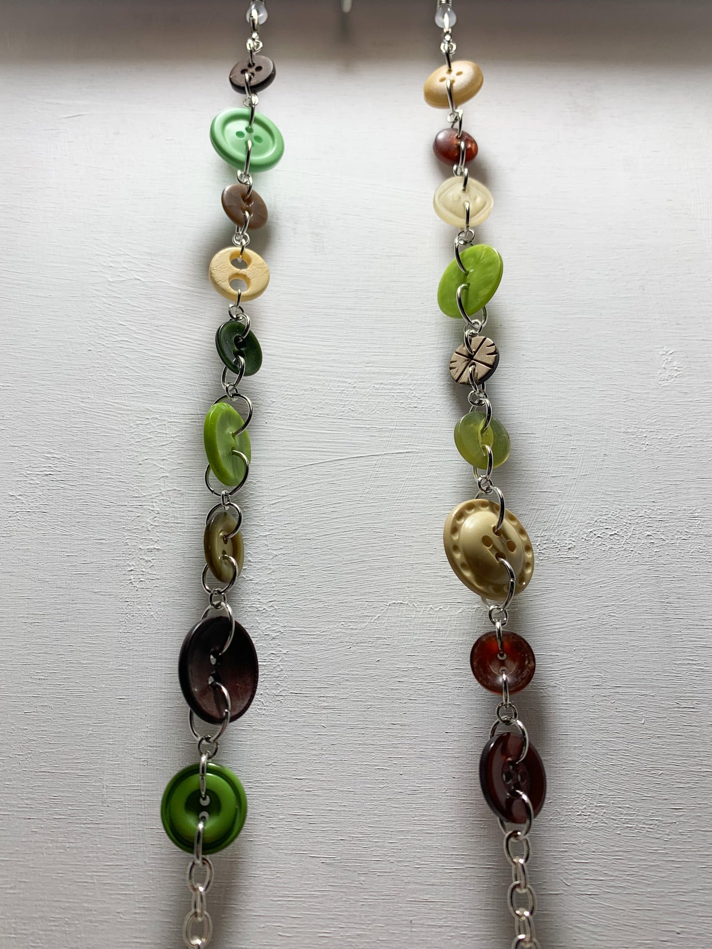 Olive Wood Buttons Eyeglass Chains