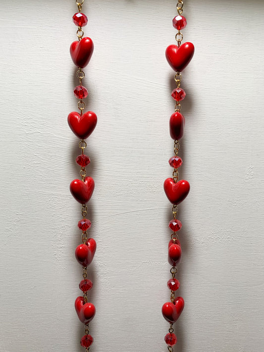 Red Hearts Eyeglass Chains
