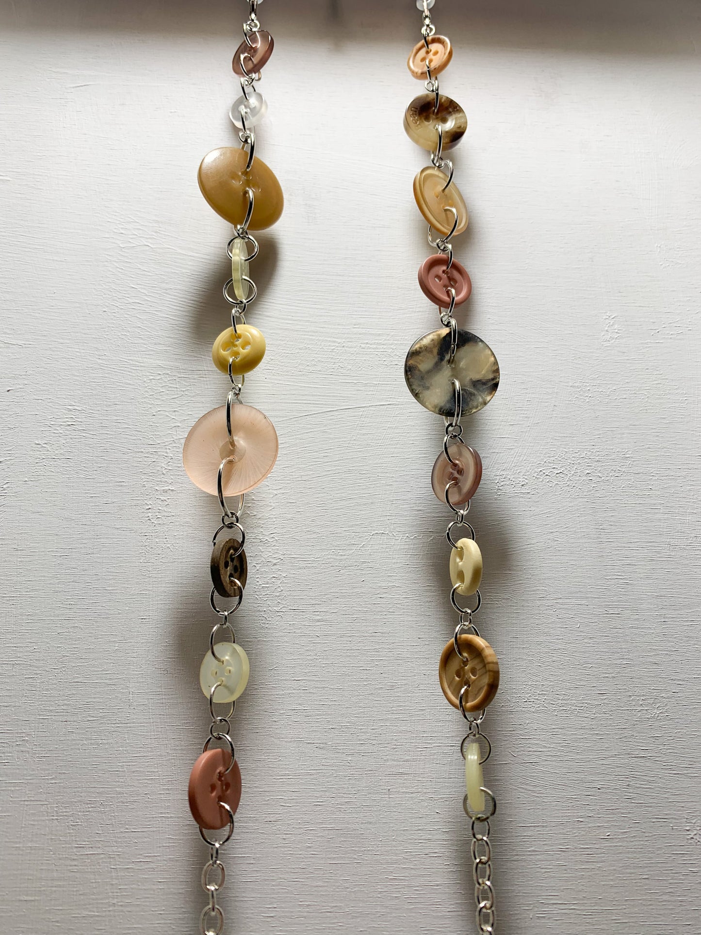 Wood Grain Buttons Eyeglass Chains