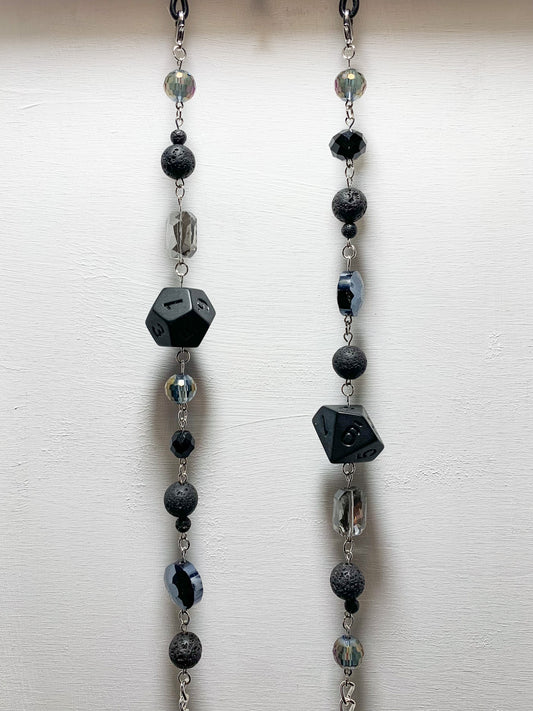 D&Don't Forget Ur Dice! (Black, Style 2) Eyeglass Chains