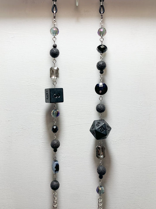 D&Don't Forget Ur Dice! (Black, Style One) Eyeglass Chains