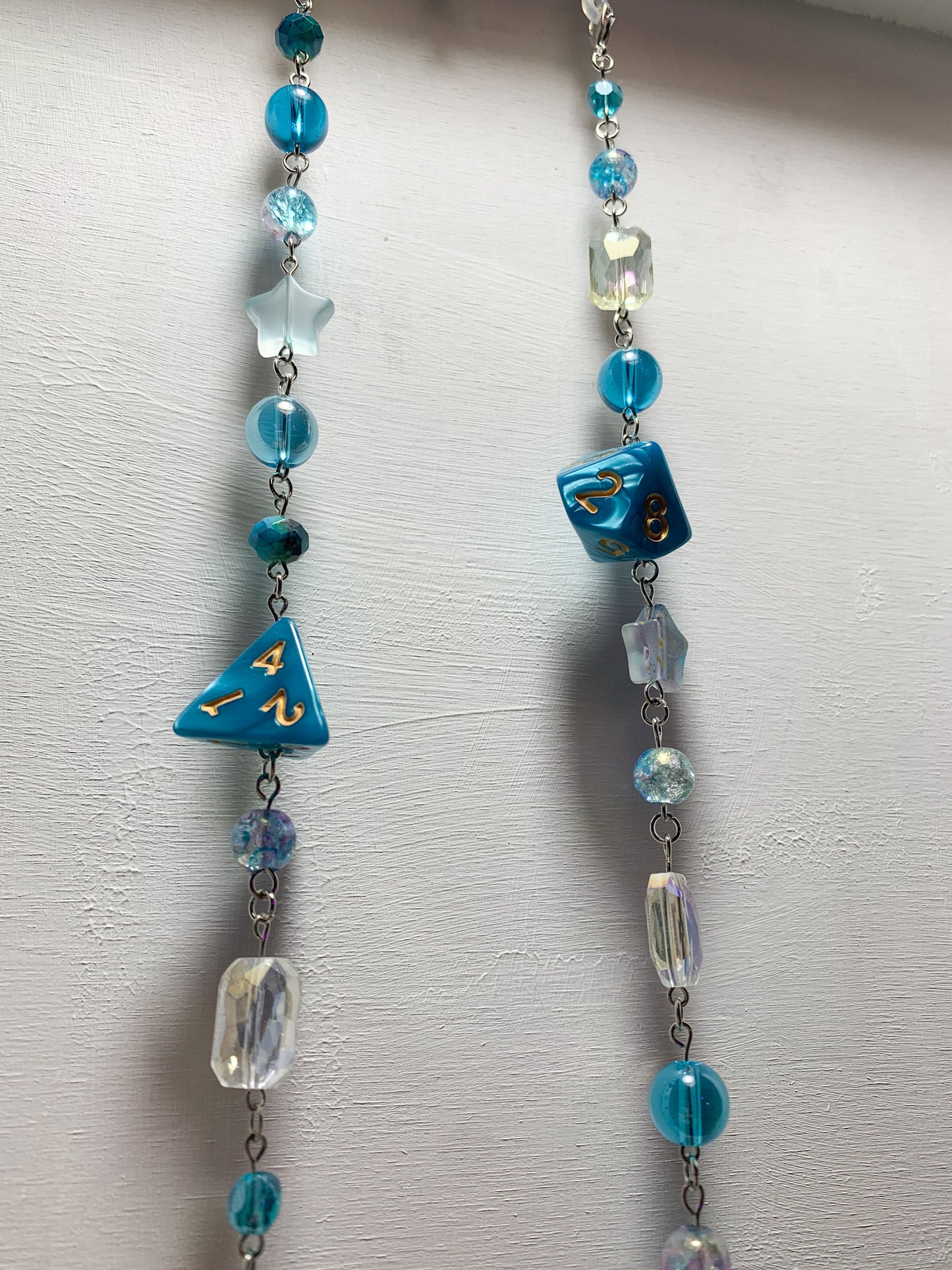 Dice Series, Aqua Eyeglass Chains