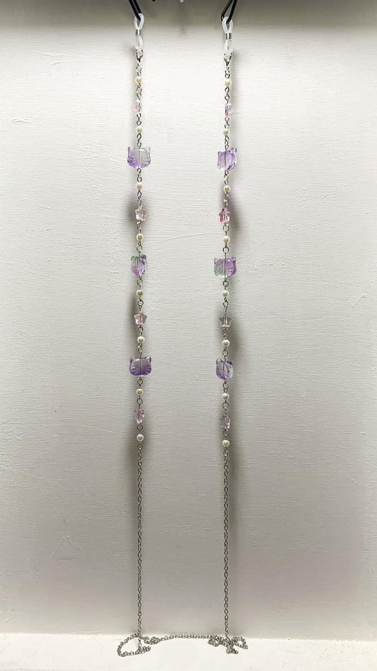 Fluorite Felines Eyeglass Chains