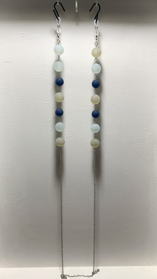 Frosted Blues Eyeglass Chains