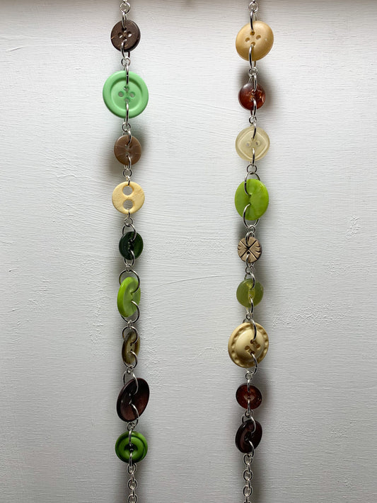 Olive Wood Buttons Eyeglass Chains