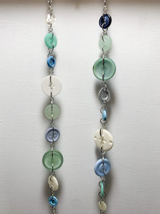 Sea Foam Buttons Eyeglass Chains